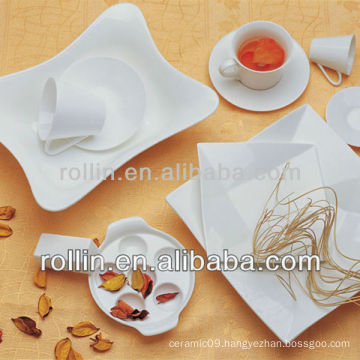 Super white fine porcelain tableware set for star hotel & restaurant use